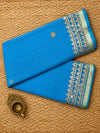 Indiehaat | Kota Doria Saree Gota Patti Buti Embroidery Blue