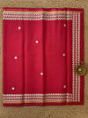Indiehaat | Kota Doria Saree Gota Patti Buti Embroidery Red