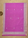Indiehaat | Kota Doria Saree Gota Patti Buti Embroidery Pink