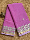 Indiehaat | Kota Doria Saree Gota Patti Buti Embroidery Pink