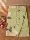 Indiehaat | Kota Doria Semi Silk Saree Hand Painting Green
