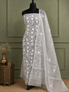 Indiehaat | Kota Doria Gota Patti Suit Gray