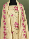 Indiehaat | Pure Linen Embroidered Suit Set Beige