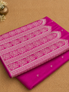 Indiehaat | Mashru Banarasi Silk Saree Pink | Brocade Weaving