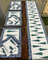Cotton Runner and Mat Set (1 Runner+6 Mat) Off White Color with Napkin (6 ) - IndieHaat