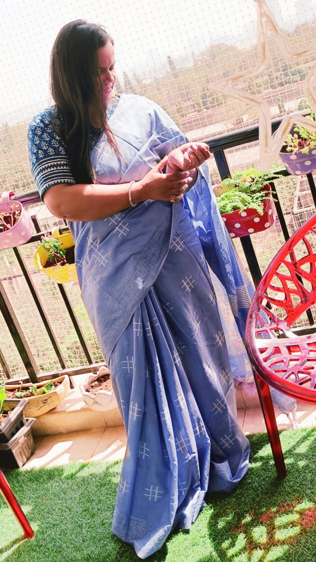 Katan Jordy Blue Silk Saree Weaving Design with Blouse-Indiehaat