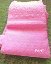 Embroidered Kota Doria Suit Pink (Top+Dupatta+Bottom)