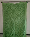 Airy Handcrafted Green Applique Curtain (Set of 2)