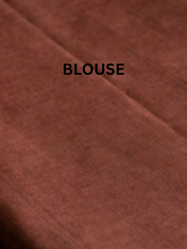 Indiehaat | Kota Silk Hand Dyed Saree Beige & Brown