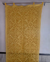Feminine Handcrafted Yellow Applique Curtain (Set of 2)