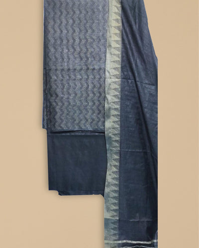 Katan Silk Beautiful Handcrafted Black Suit (T+B+D)