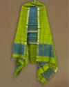Mangalagiri Green Pattu Buta Dress Material