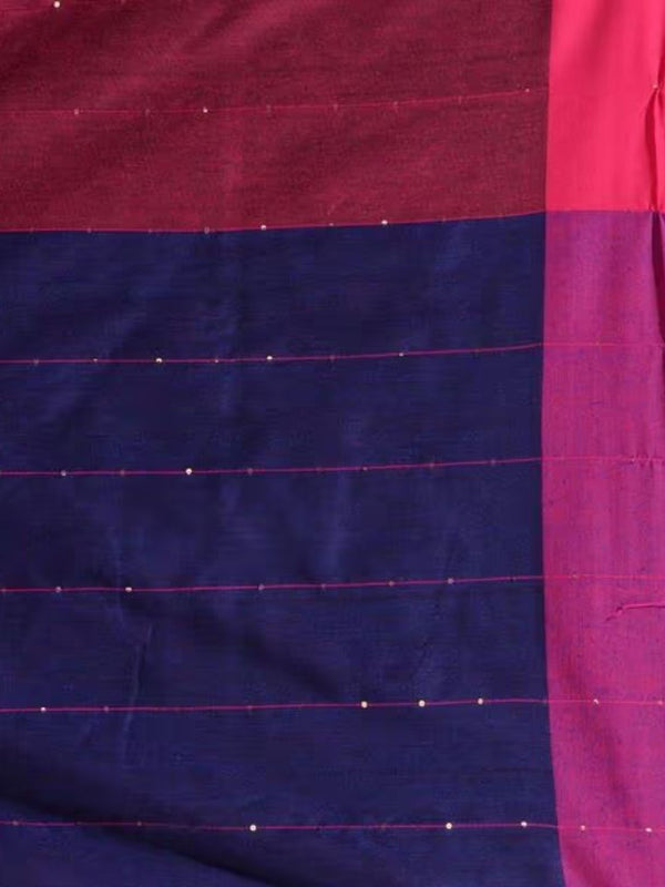 Nirmal Pure Khadi Cotton Sequin Saree Black