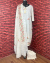 Indiehaat | Pure Linen Embroidered Off White Stitched Suit