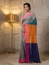 Nirmal Pure Khadi Cotton Sequin Saree Gray