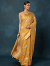 Indiehaat | Banswara Cotton Silk Saree Yellow
