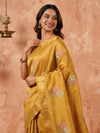 Indiehaat | Banswara Cotton Silk Saree Yellow