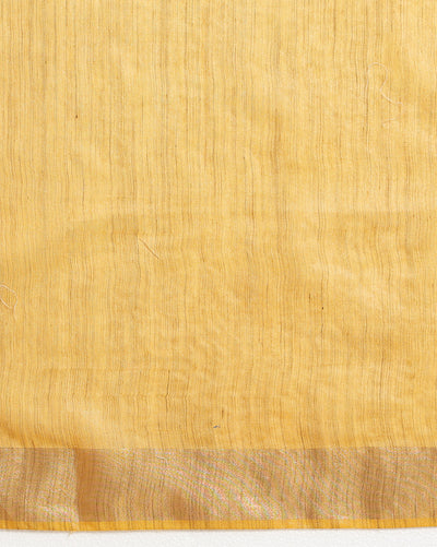 Indiehaat | Banswara Cotton Silk Saree Yellow