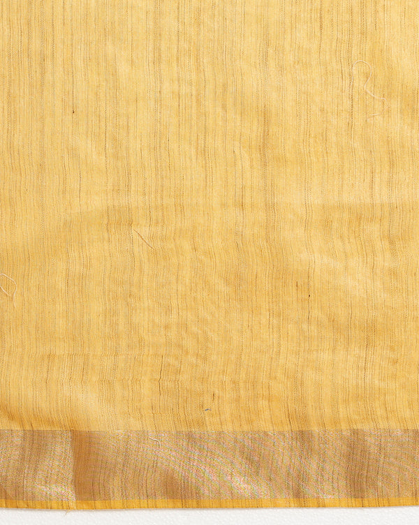 Indiehaat | Banswara Cotton Silk Saree Yellow