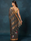 Indiehaat | Banswara Cotton Silk Saree Black