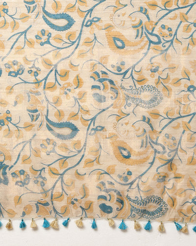 Indiehaat | Banswara Cotton Silk Saree Beige