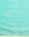 Indiehaat | Blockprint Katan Silk Saree Blue