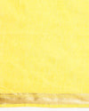 Indiehaat | Silk Linen Embroidery Saree Yellow