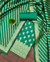 Indiehaat | Banarasi Lichi Silk Green Suit Brocade Weaving