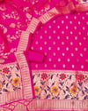 Indiehaat | Banarasi Lichi Silk Brocade Pink Suit