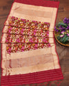 Indiehaat | Banarasi Silk Brocade Dupatta Red