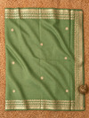 Indiehaat | Kota Doria Saree Gota Patti Buti Embroidery Green