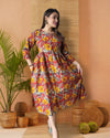 Indiehaat | Blockprinted Cotton Long Dress Multicolor