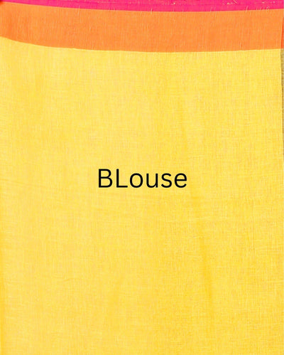 Indiehaat|Pure Tissue Linen Green Saree Buti Design