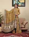 Indiehaat | BlockPrinted Yellow Lehanga Choli Set