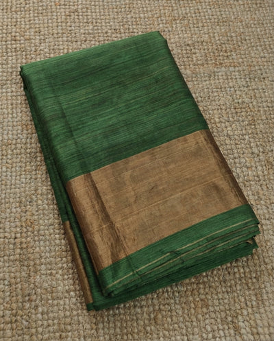 Indiehaat | Silkmark Pure Silk Handloom Saree Green