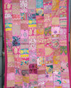 Indiehaat | Elegant Kambadiya Pink Wallhanging/Tablecloth