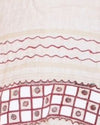 Misty Pure Linen Hand Cutwork Design Red Saree