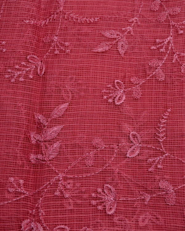 Indiehaat | Kota Doria Embroidered Multicolor Saree