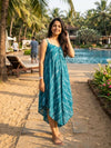 Urban Pure Cotton Rama Blue Ikkat Dress