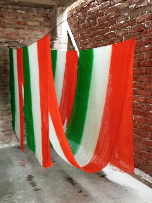 Indiehaat | Slun Linen Hand Dyed Saree Multicolor