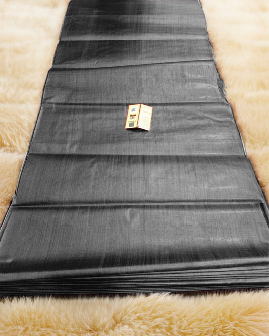 Silkmark Certified Pure Tussar Black Kinetic Fabric