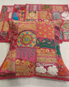 Indiehaat Khamma Ghani Kambadiya Pink Cushion Cover | Elegant Décor