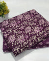 Indiehaat | Pure Cotton Violet Suit Blockprinted