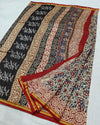 Indiehaat | Chanderi Silk Kalamkari Beige Saree
