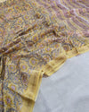 Indiahaat | Maheshwari Silk Saree Purple Color Handblock Print