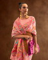 Indiehaat | Kashmiri Modal Silk Banarasi Brocade Peach Saree