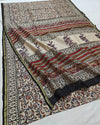 Indiehaat | Chanderi Silk Kalamkari Beige Saree