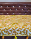 Indiehaat | Khamma Ghani Cotton Yellow Sofa Throw | Comfort Space