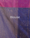 Indiehaat | Cotton Silk Blue Saree Handloom Mina Work
