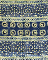 Indiehaat | Ajrakh Blockprint Modal Silk Lagdi Patta Indigo Saree